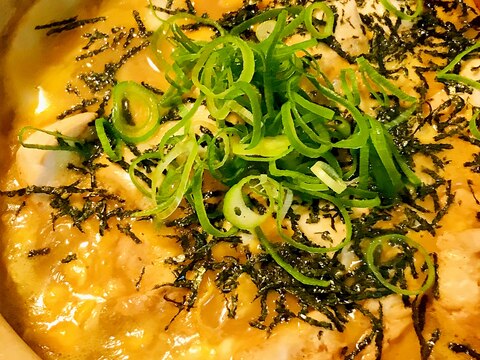キムチ鍋の素活用の鶏肉のシンプル雑炊